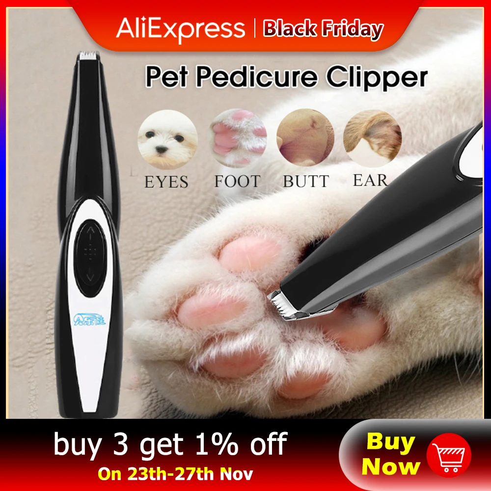 

Dog Clippers Professional Pet Foot Hair Trimmer Dog Growing Clipper USB Rechargeable Butt Ear Eyes Hair Cutter Remover Low-noise