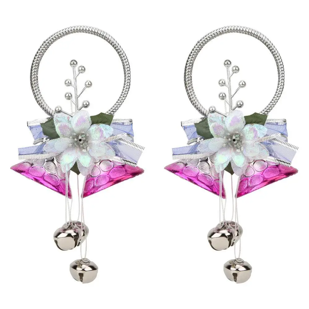 Purple Bell Рождественские куклы, игрушки, 4 шт., Рождественская елка, кукла-подвеска, шерсть, снеговик, игрушка для Xmas Mall, окна отеля, украшение, детский подарок - Цвет: Purple Bell