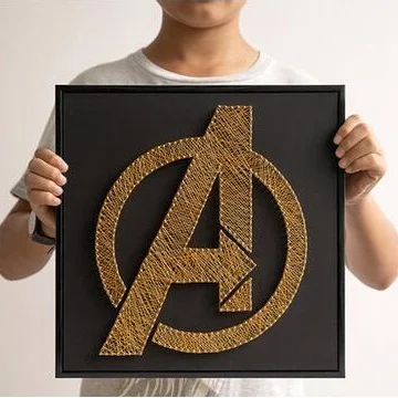Avengers 3D пряжа картина струна рисунок струна искусство декомпрессии родитель-ребенок DIY ручной работы материал посылка детский подарок супер герой - Цвет: Avengers
