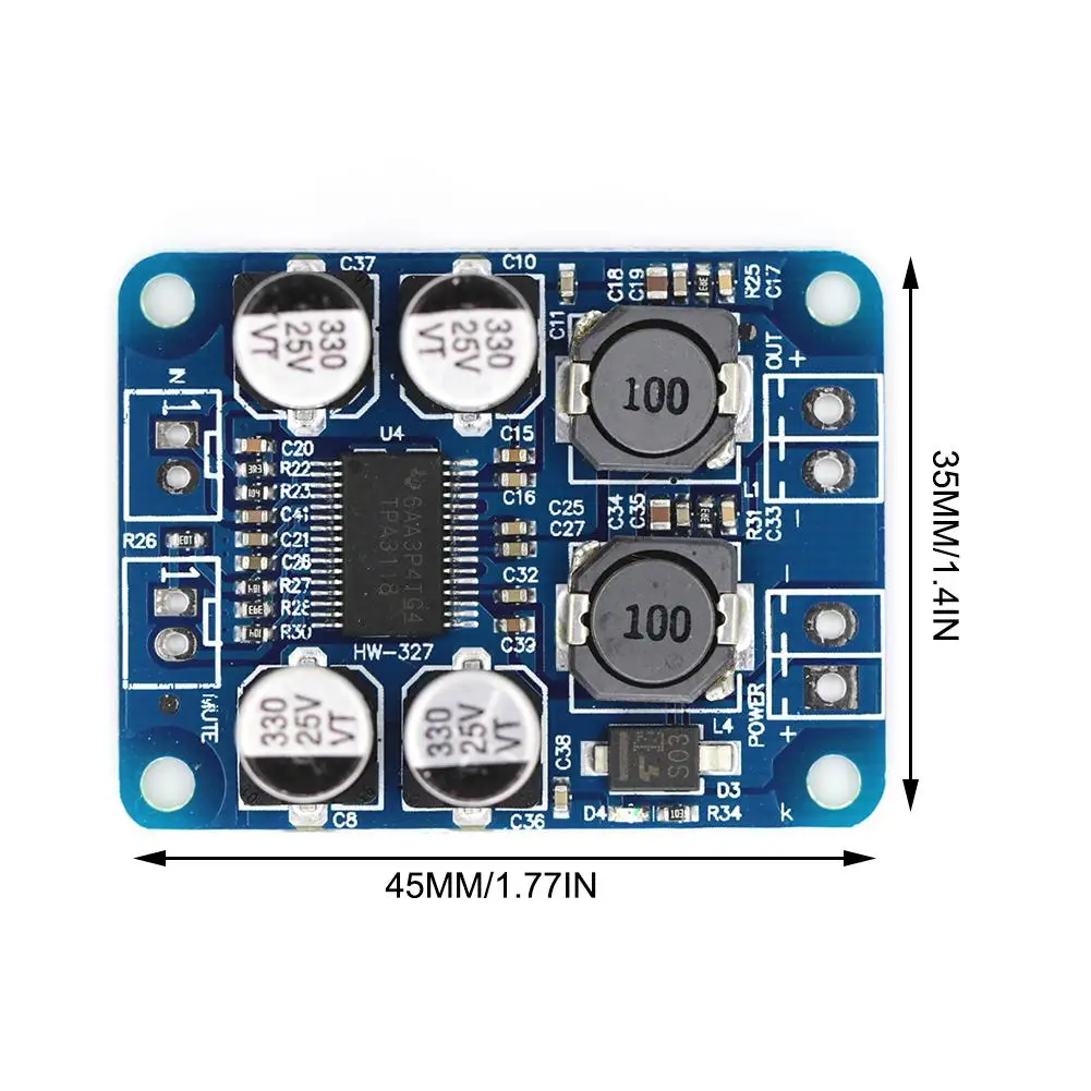 Цифровой усилитель мощности TPA3118 PBTL моно цифровой аудио модуль DC12V 24V 1X60W Плата