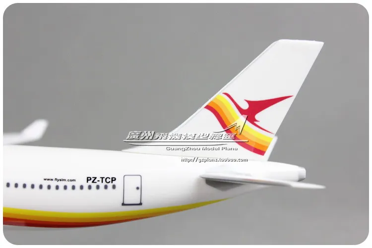 Суринам Airlines SURINAM Airbus A340 1: 200 Пластиковые собранные Самолеты Модель 32 см