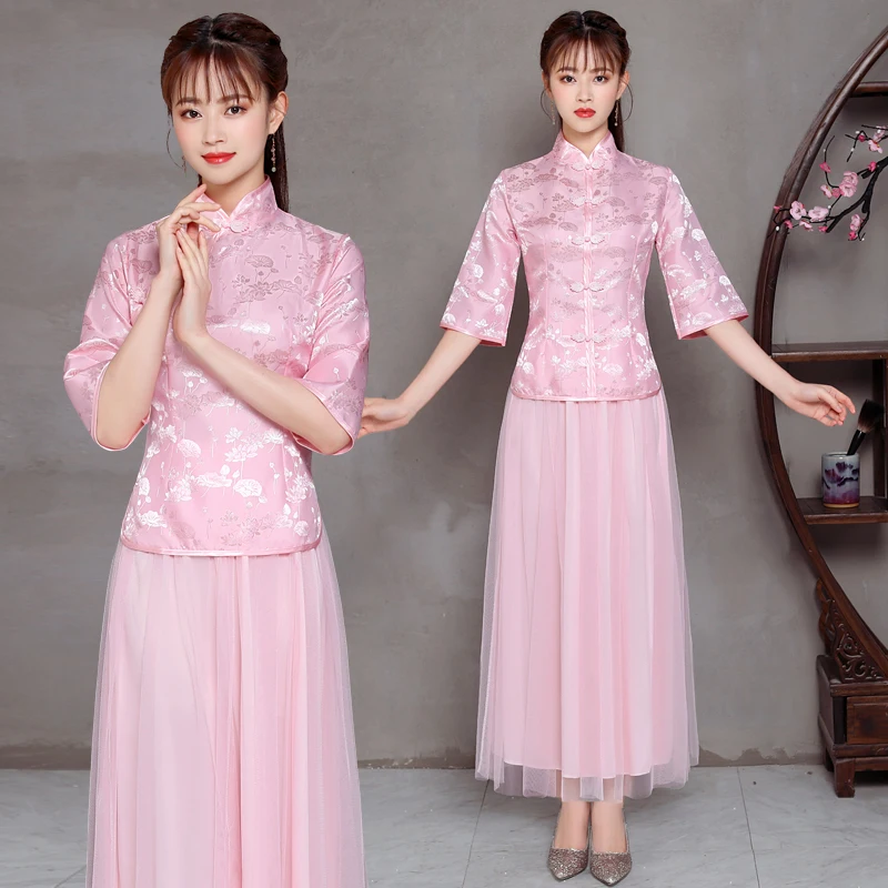 5 размеров Новое винтажное китайское свадебное платье cheongsam платье Cheongsam вечернее платье китайское современное Qipao светильник синие официальные платья