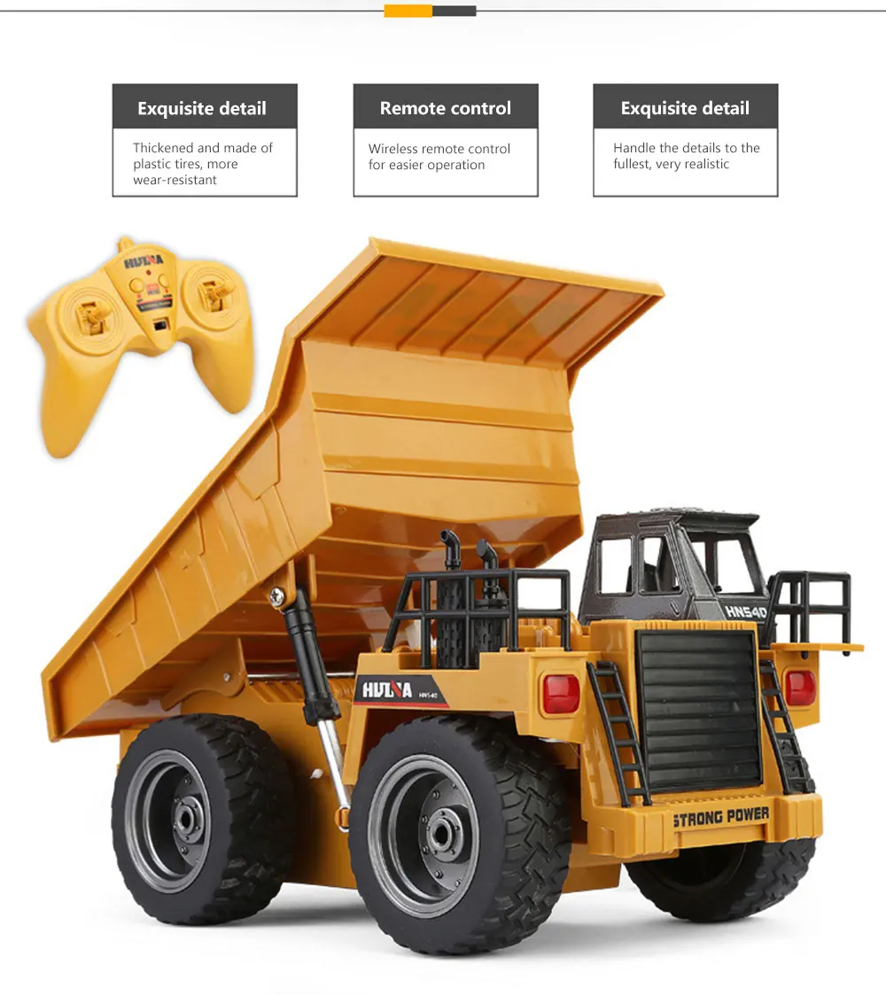 HUINA 540 RC грузовик 4wd 1/16 игрушки с дистанционным управлением р/у автомобиль для дрифта кроулер строительный автомобиль-экскаватор игрушки для мальчика