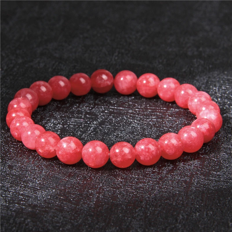 Pink Bracelet Natural Stone Bracelets Women Quartzs Agat Angelite Cat eye Bracelet Rhodochrosite Stone Bangles Jewelry Amethysts