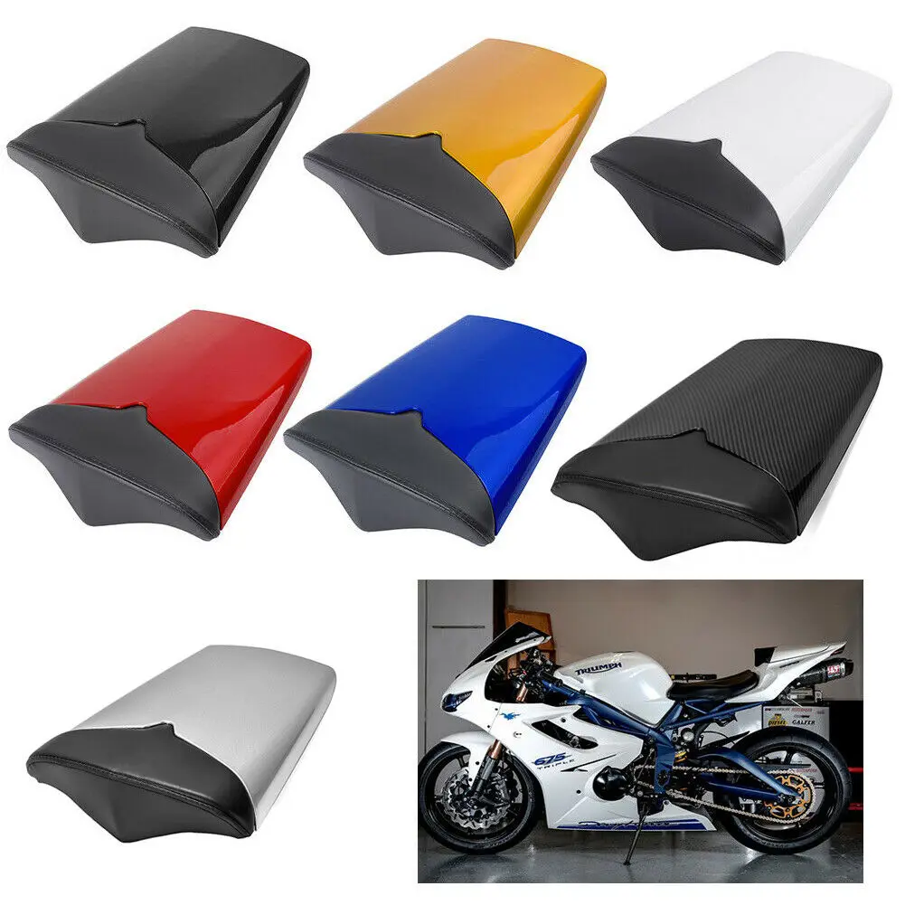 Carbon Rear Pillion Passenger Hard Solo Seat Seat Cover Triumph