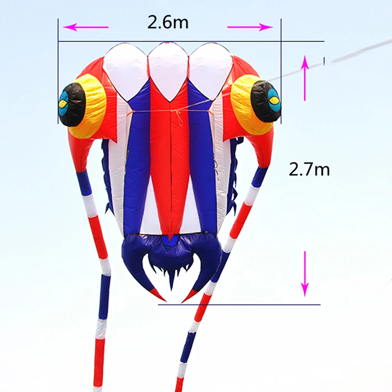 

New Outdoor Sports Toy 7 Square Meter Big Kite Soft Trilobite Kite Without Skeleton Easy To Fly Christmas Gift High Quality