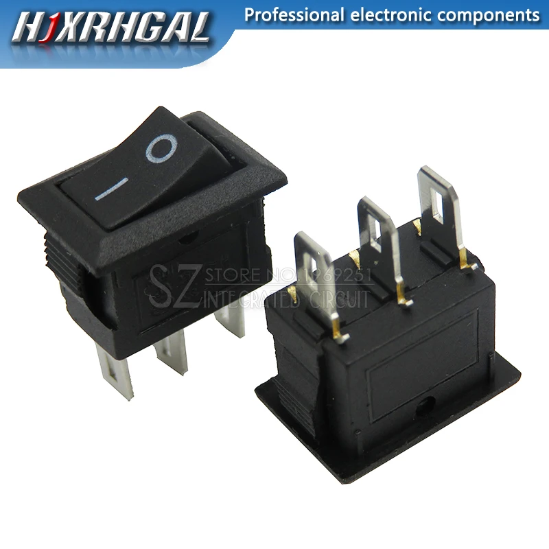 10 шт. кнопочный переключатель 10x15 мм SPST 2Pin 3pin 3A 250V KCD11 защелкивающийся ВКЛ/ВЫКЛ перекидной Клавишный Выключатель 10 мм* 15 мм черный красный и белый