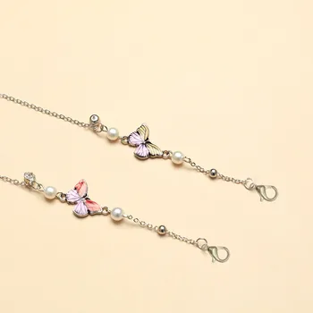 

1PC Face Mask Lanyard butterfly Handy&Convenient Mask Rest&Ear Holder Rope Glasses Chain Neck Strap metal gold Anti-lost Chain