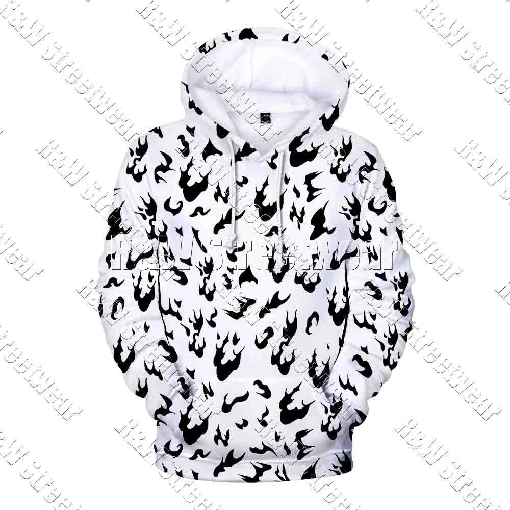 Billie eilish Толстовка для женщин и мужчин хип-хоп steetwear белый огонь и черный летняя рубашка Одежда Harajuku