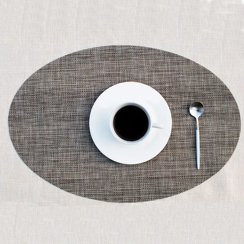 

PVC Bamboo Plastic Placemats for Dining Table Runner Linens Place Mat in Kitchen