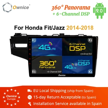 

10.1inch Ownice K1 K2 K3 K5 K6 Android 9.0 Car DVD Player for HONDA FIT Jazz 2014 - 2018 4G LET GPS Navi 4G LTE 360 Panorama DSP