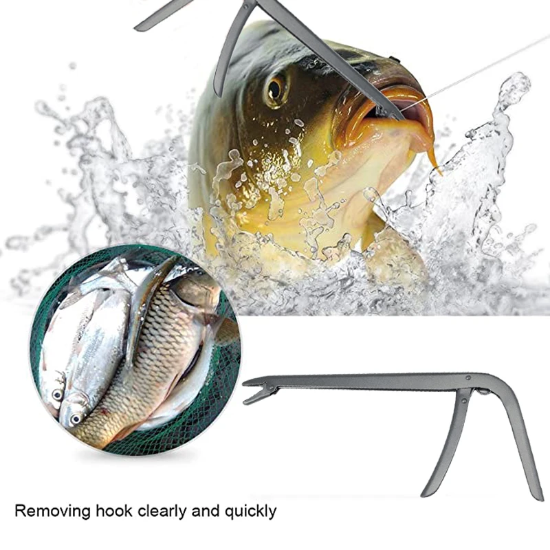 Crazy Shark Stainless Steel Fish Hook Remover Extractor Unhooking Device Fish Clamp Clip Catch Fishing Tool Tackle Control fishing accessories fishing tackle fishing tools fishing tool fish hook remover