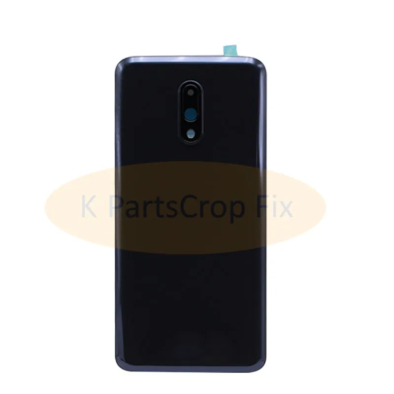 New Glass For Oneplus 7 Back Housing Back Cover With camera len Battery Case with logo Replacement - Цвет: mirror gray