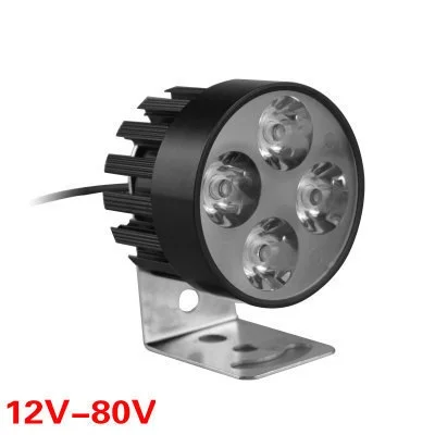 4-LED Black Велосипедная внешняя Изменение светодиодный Линт для электровелосипеда 12 V-80 V 4/6/9 светодиодный 1000 лм Электрический велосипед мотоциклетные фары - Цвет: 4-LED Black