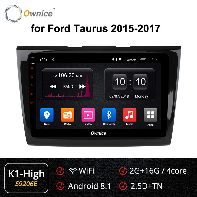 Ownice K1 K2 K3 android 9,0 Восьмиядерный автомобильный DVD мультимедиа для FORD aurus-мультимедиа авторадио стерео Головные устройства 2G - Цвет: S9206 K1-High
