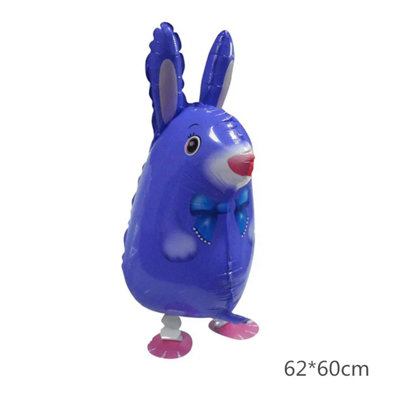 purple rabbit Ходячие гелиевые шары в форме животных милый кот собака панда динозавр Тигр домашнее животное Рождественский подарок детский день рождения - Цвет: purple rabbit