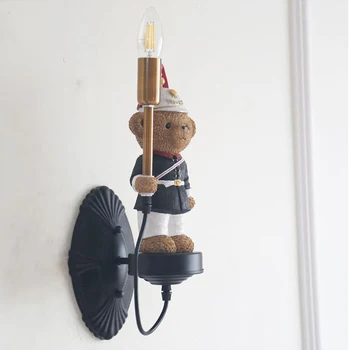 

Sale Led Teddy Bear LED Wall Lamp Resin Wall Lamp Child Bedroom Boy Girl Room Decoration Birthday Christmas Present Luminaire