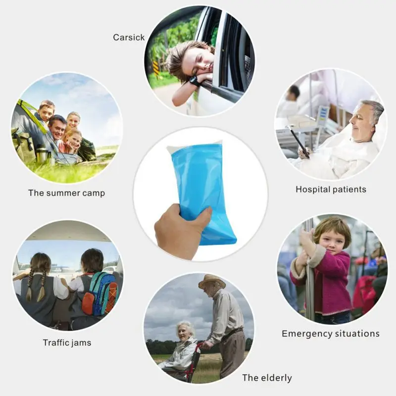 4 шт 600 мл аварийный портативный туалет автомобиль мочи мешок пакеты при укачивании мини мобильные туалеты удобный унисекс одноразовый писсуар мешок