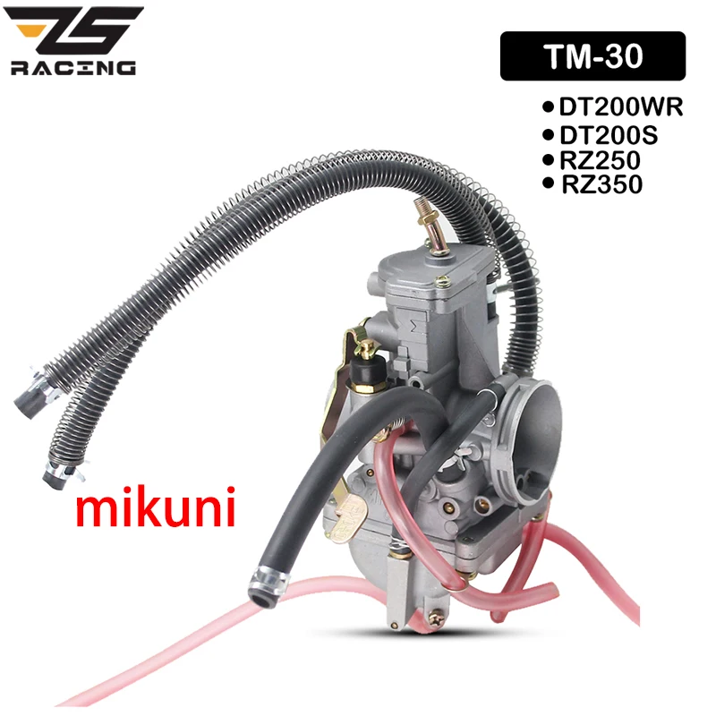 ZS Racing Mikuni TM30 карбюратор 30 мм плоский смузи для YANAHA DT200WR DT200S RZ250 RZ350|Карбюратор| |