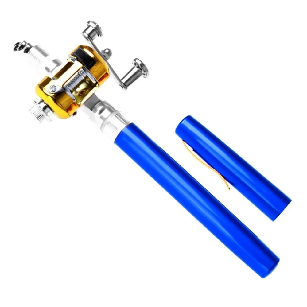 hot sale Super Lightweight Portable Fishing Set Pen Rod with Reel Mini Telescopic Fishing Rod+ Reel Pocket Fishing Reel