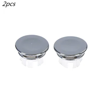 

2pcs Basin Sink Round Overflow Cover Ring Insert Replacement Tidy Chrome Trim Bathroom Accessories