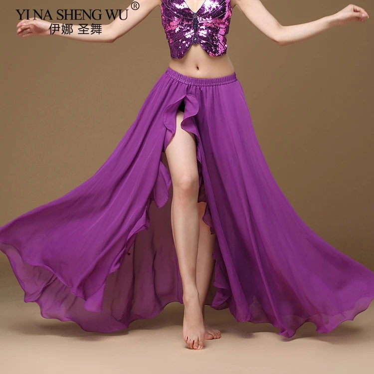 Женская юбка для танца живота длинная с разрезом индийского | Тематическая