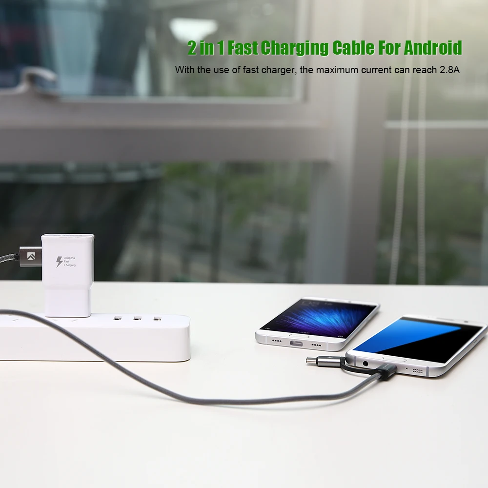 FLOVEME QC 3,0 Micro usb type C кабель 2.8A Быстрая зарядка зарядное устройство кабели для samsung S9 S8 Plus Xiaomi huawei mate 20 телефонный кабель