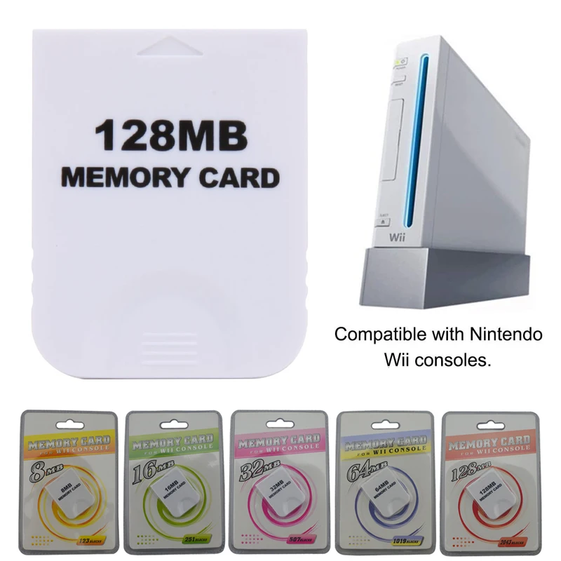 128MB Memory Card for the Game console Gamecube Wii 8/16/32/64/128 MB