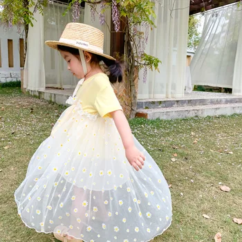 

2020 Korea style Baby Girls Floral Vest Dress Summer Kids Girls Dresses 1-6 Years