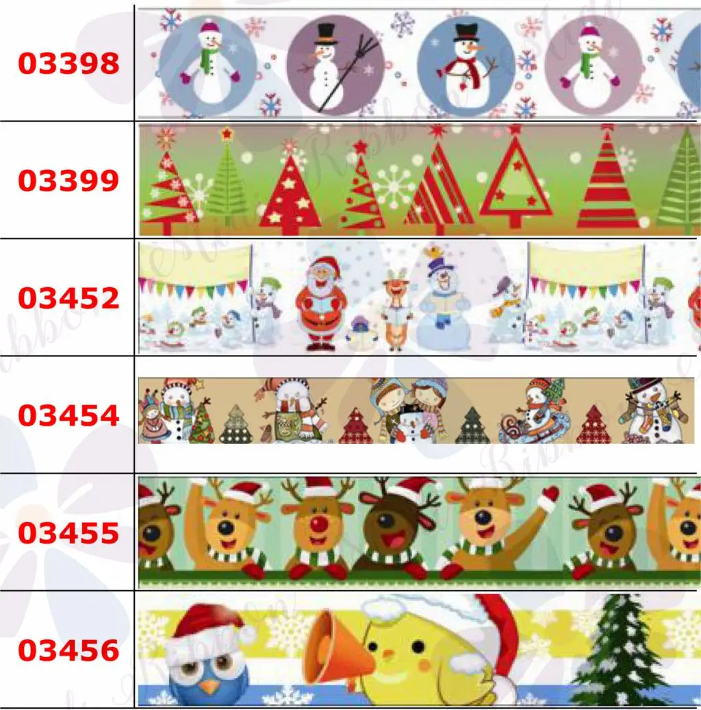 

16mm-75mm Merry Christmas Series Cartoon Elk Stockings Printed Grosgrain/Foe Ribbon DIY Hair Bowknots Party Decor 50yards/roll