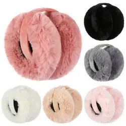 Ear Muffs Womens Ladies Earflaps Warmer Winter Cosy Warm Girls Super Soft Plush Removable Washable Foldable Windproof Earmuff