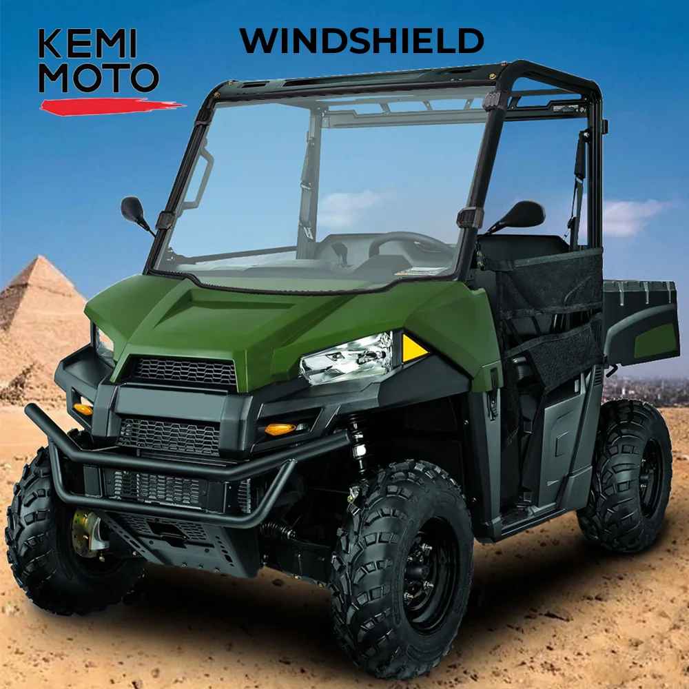 Ветровое стекло KEMIMOTO UTV устойчивое к царапинам полноразмерное для Polaris Ranger Midsize 500
