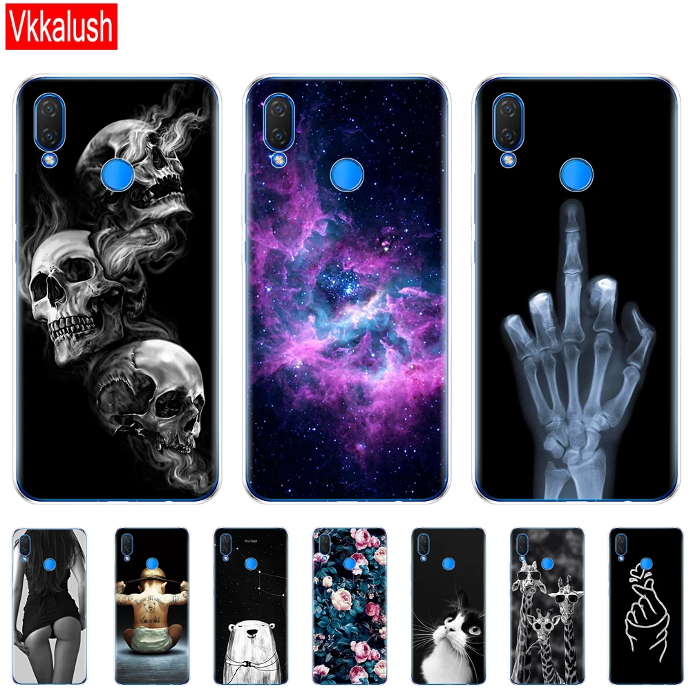 Силиконовый чехол для Huawei Nova 4 4e из мягкого ТПУ задняя крышка 4E полностью 360