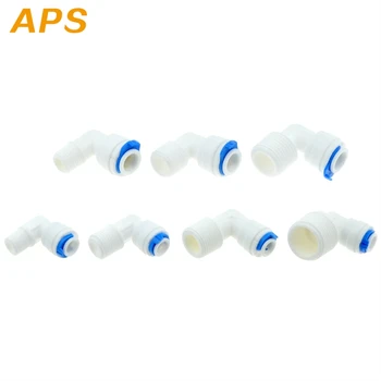 

RO Water Elbow Quick Coupling Fitting 1/4" 3/8" OD Hose 1/4" 3/8" 1/2" BSP Male Reverse Osmosis System Plastic Pipe Connector