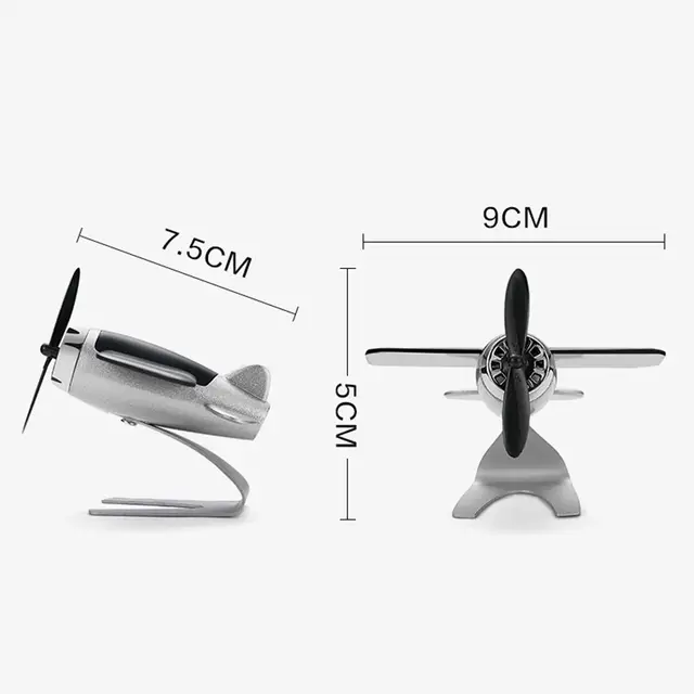 Car Air Freshener Airplane Aircraft Model Solar Energy