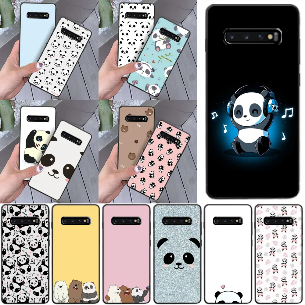 

ByLoving cute Panda Bear DIY Printing Phone Case cover Shell for Samsung S9 plus S5 S6 edge plus S7 edge S8 plus S10 E S10 plus