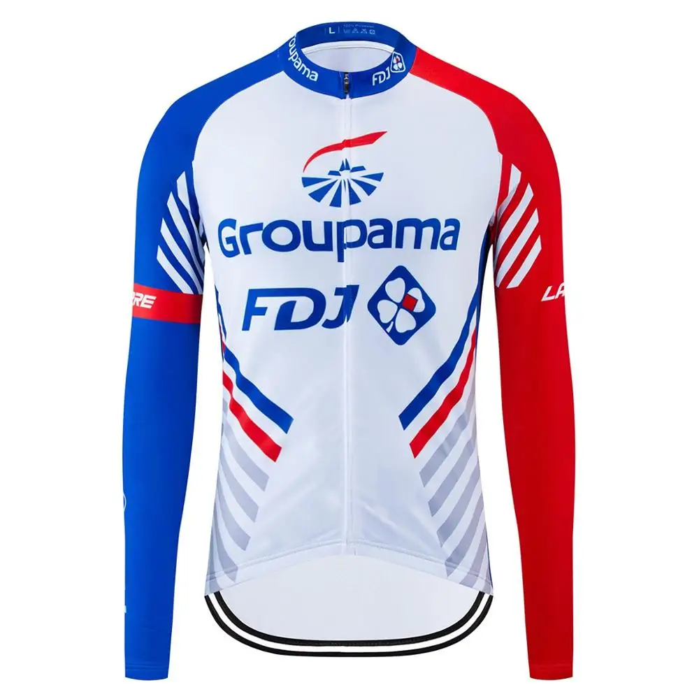 Мужская FDJ велосипедная майка Pro Team, набор для велоспорта с длинным рукавом, Ropa Ciclismo, быстросохнущая одежда для горного велосипеда, 12D гелевая подкладка, наборы - Цвет: Shirts 1