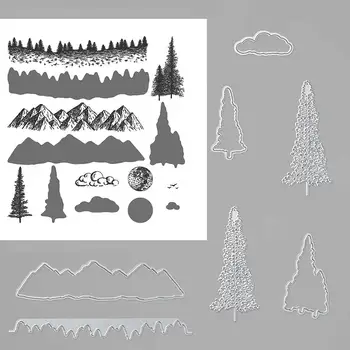 

MOUTAIN Metal Cutting Dies and Stamps DIY Scrapbook Die Cut Card Make Stencil Craft Mold Mould Model Decoration 2020
