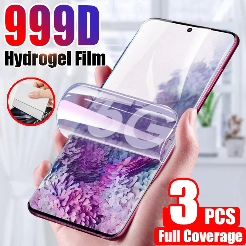 3 шт. Гидрогелевая Защитная пленка для экрана Samsung Galaxy S10 S20 S9 S8 Plus Note 10 9 8 20|Защитные