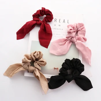 

Women Ponytail Holder Hair Accessories Sweet Lady Headwear Fashion Bow Scrunchies Elastic Hair Band Hair Ropes Girls Hair Ties