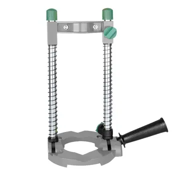 

Electric Pipe Hand Drill Drilling Guide Holder Stand with Adjustable Angle Removable Handle DIY Woodworking tool