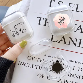 

Transparent Earphone Cases For Apple AirPods 1 2 Charging Box Cute Cartoon Travel Girl Soft Crystal Cover Bag For Airpods Cases