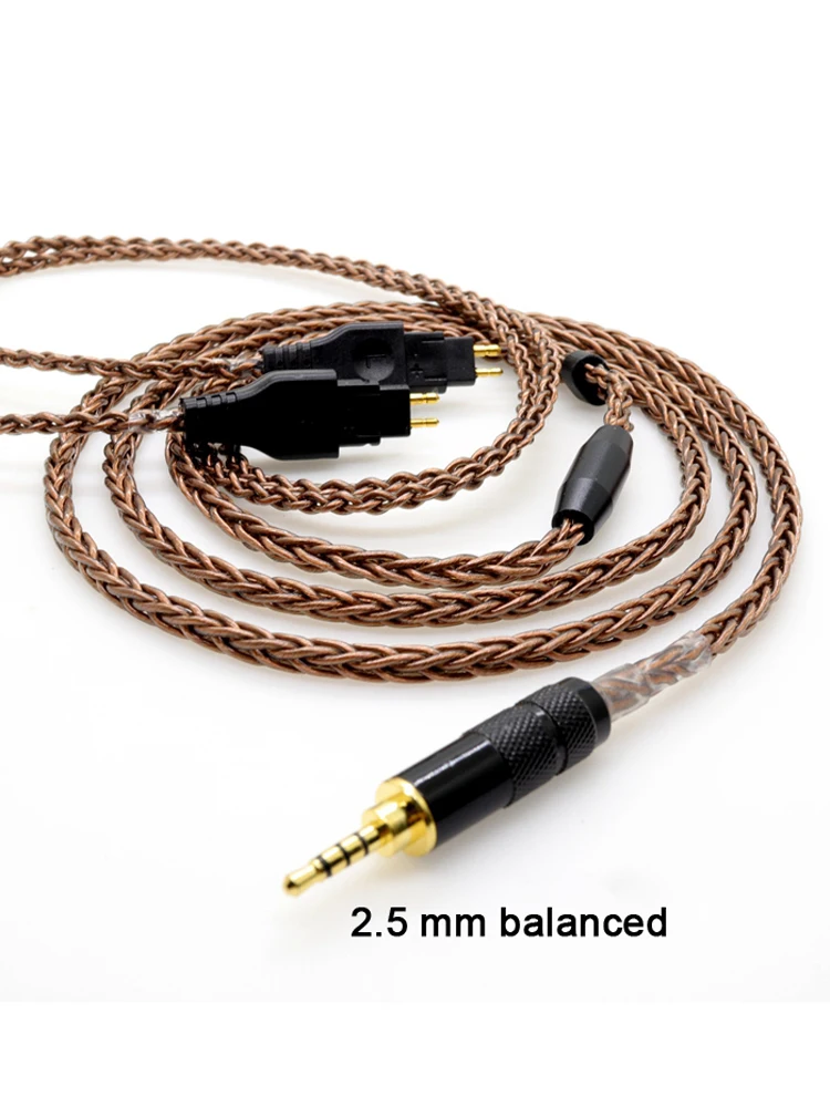 8cores Pure Copper Headphone Replacement Audio Cable for HD600 HD650 HD525 HD545 HD565 HD580