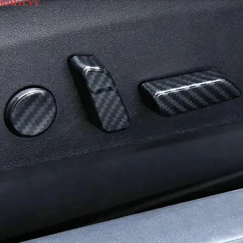 

BJMYCYY for Tesla model 3 2017-2019 Accessories 6pcs/set Car adjustment button carbon fiber decorative cover