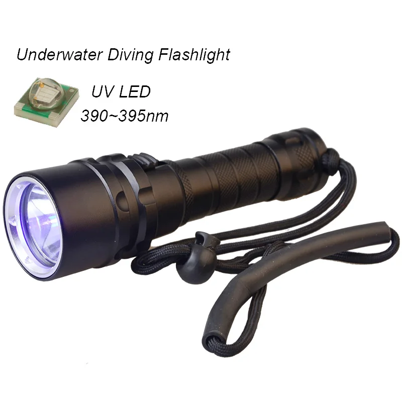 3W XPE UV TMWT Портативный 10 W CREE XML T6 светодиодный фонарик Дайвинг красный УФ желтый Факел Flash Light 80 M Подводный лампа для Diver - Испускаемый цвет: 3W XPE UV