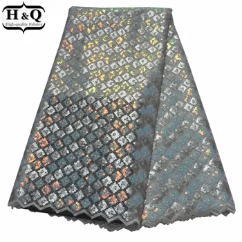 

2019 Glitter Sequins Lace French Tulle Lace Double Color Lace Fabric African Mesh Lace Fabric High Quality For Evening Dress