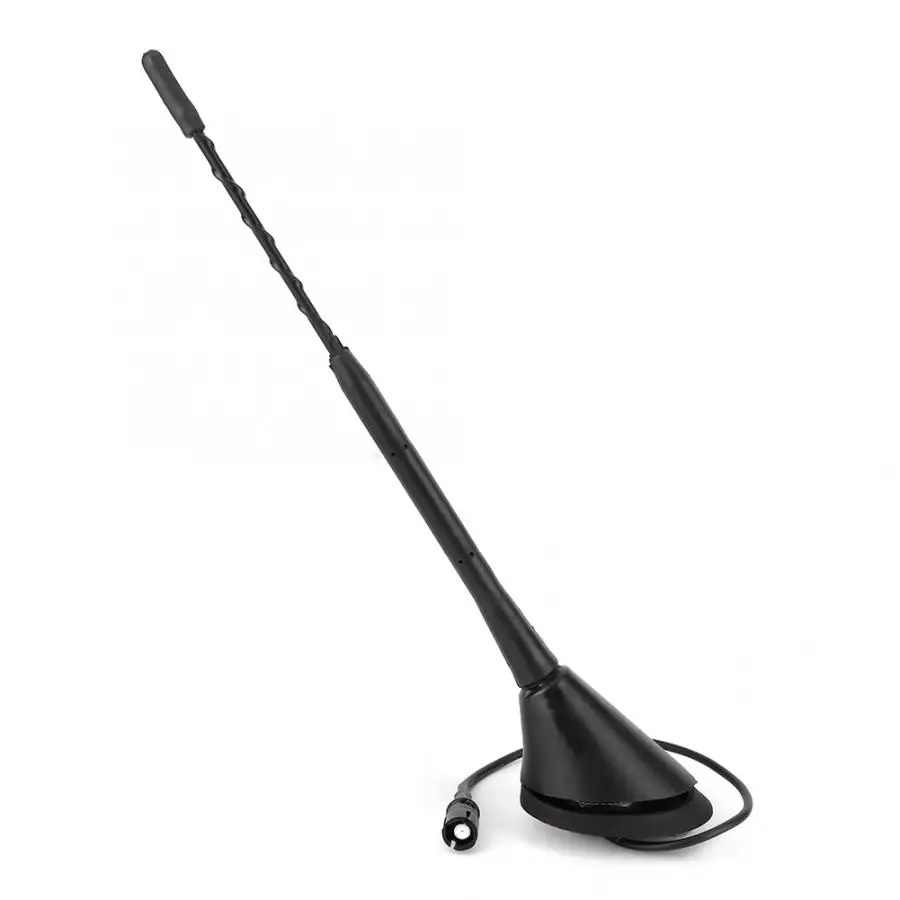 Hot Sell Brand New High Quality Universal 9inch Car Black FM Radio AM Spiral Antenna Aerial Rod Mast with Base Car Accessories