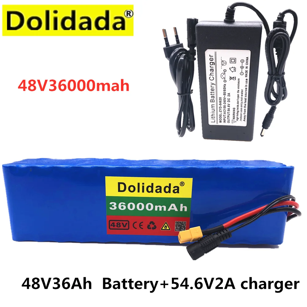 Dolidada XT60 интерфейс 48V батарея 13S3P 36Ah батарейный блок 500W высокая мощность батареи