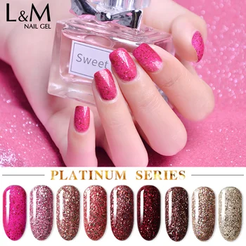 

6 Pcs Platinum Bling Series Hot Sale Fast Free Shipping Gel Polish Pretty Colorful Asian Nail Gel Supplier
