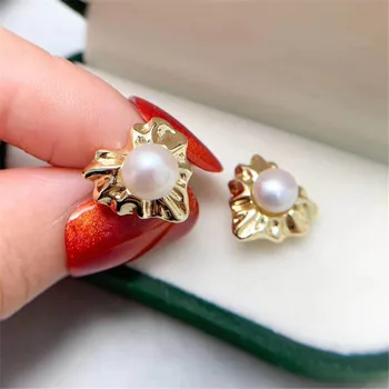 

NEW ARRIVAL 925 Sterling Silver Earrings Mountings Findings Settings Jewelry Parts Fittings Accessories for Pearls Beads Stones
